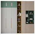 Modern Bookcase Wardrobe Decorative Cabinet Entrance Cabinet Storage Cabinet Shoe Cabinet 3d model