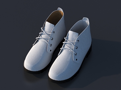 Modern leather shoes 3d model