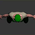 3D Character Model With Green Hair White Shirt Green Pants And Black Boots