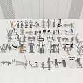 Essential Sports Equipment For Home Gym Workout Including Dumbbells Treadmills And Fitness Machines