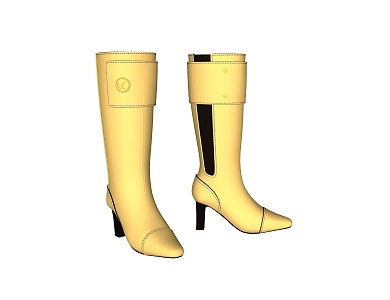 Modern high heels 3d model