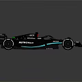 Aston Martin Formula 1 Racing Car With Black Blue Sleek Modern Design