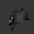 Medieval Weapon Helmet with Metal Construction Ornate Design and Spiked Accents