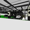 Modern 4S Store Showroom With Black And White Cars On