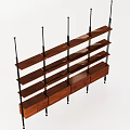 Modern Bookcase With Multiple Open Shelves Wooden Cabinets Metal Frame And Spacious Storage