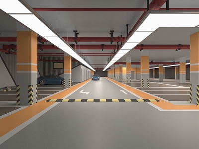 Parking Underground Parking Garage Parking Smart Parking Entrance 3d model