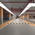 Parking Underground Parking Garage Parking Smart Parking Entrance 3d model