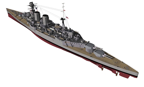 modern warship ship military warship 3d model