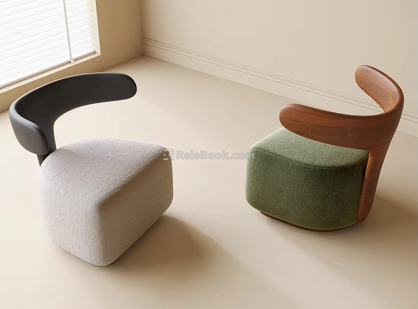 Modern sofa stool dressing stool 3d model