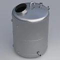 Stainless Steel Industrial Cylindrical Tank With Top Opening And Side Valves