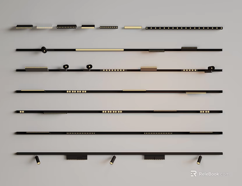 Modern Downlights And Spotlights Collection With Various Styles For Interior Lighting 3d model 