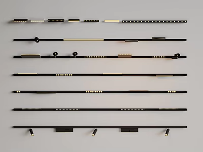 Modern Downlights And Spotlights Collection With Various Styles For Interior Lighting 3d model