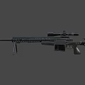 Modern Tactical Sniper Rifle With High Power Scope And Bipod Support 3d model