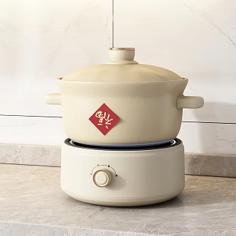 Casserole Electric Cooking Pot Hot Pot Wok Kitchenware 3d model