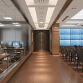 Modern Conference Room Interior With Large Table Black Chairs Wooden Floor And Curtains