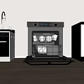 Modern Kitchen Interior With Dishwasher Cabinets Sink Countertop And Appliances