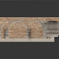 Historic Stone Arch Architectural Models Featuring Multiple Intricate Curved Structures