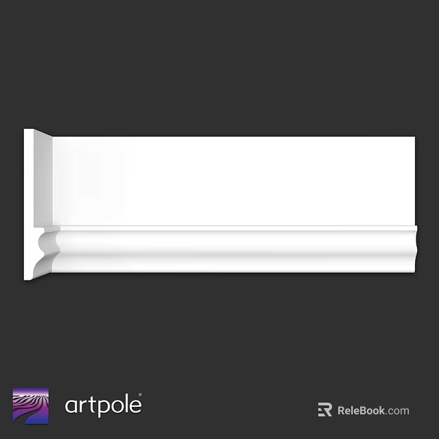 White Architectural Trim With Smooth Surface And Decorative Design For Interior Use 3d model 
