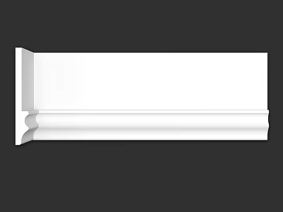 White Architectural Trim With Smooth Surface And Decorative Design For Interior Use 3d model