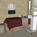 Serene Beauty Treatment Room Interior With Massage Bed Equipment And Wall Art