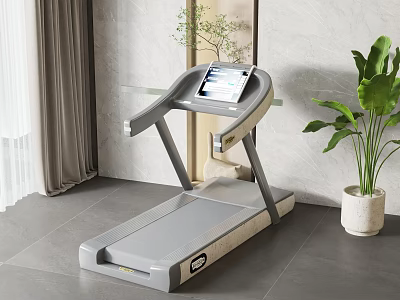 Modern Home Gym Treadmill With Digital 3d model