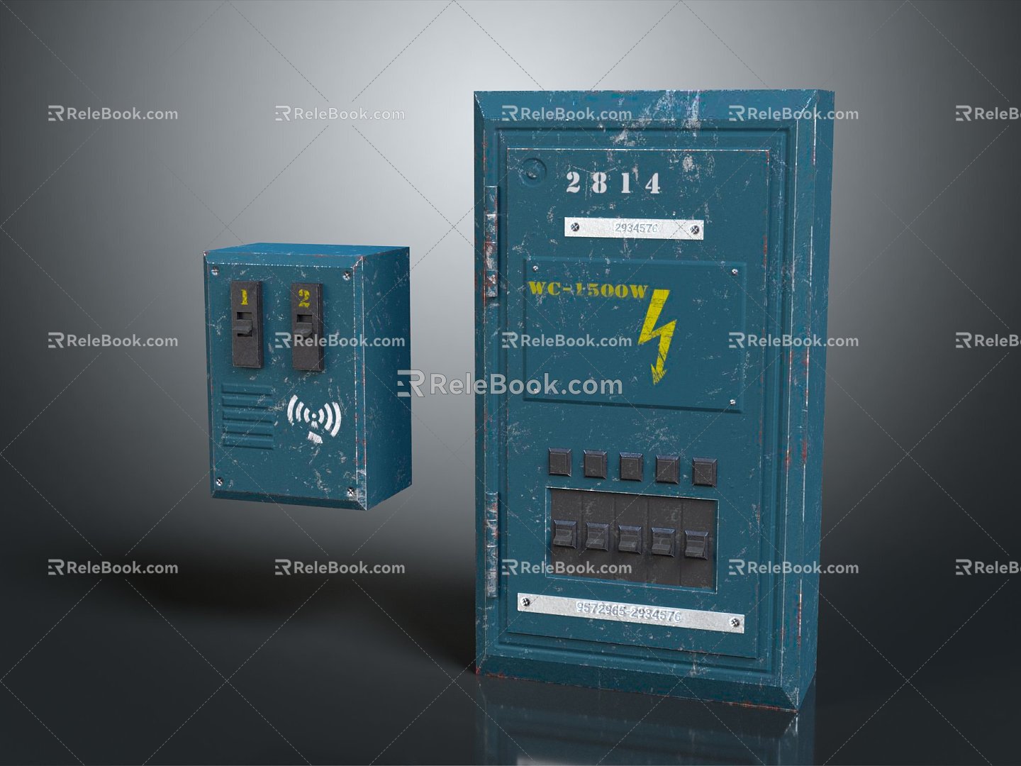 Modern distribution box power box power supply high voltage power box 3d model