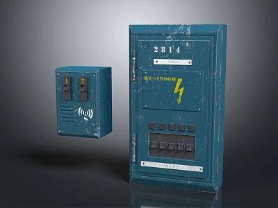Modern distribution box power box power supply high voltage power box 3d model