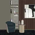 Modern single sofa 3d model