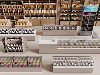 Modern Tobacco Hotel Tobacco and Wine Cabinet Tobacco and Wine Booth Tobacco and Wine Island Taiwan White Wine Red Wine 3d model