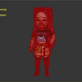 Cute Doll With Pink Pigtails Black Tshirt Rock Princess Yellow Skirt And Boots