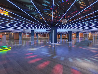 Skating Rink Roller Rink Billiards Room 3d model