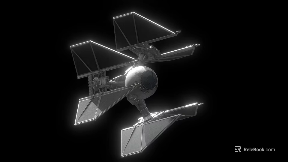 Innovative Spacecraft Design With Solar Panels And Spherical Module For Space Exploration Missions 3d model