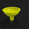 Yellow Plastic Funnel Practical Kitchen Tool For Cooking And Baking