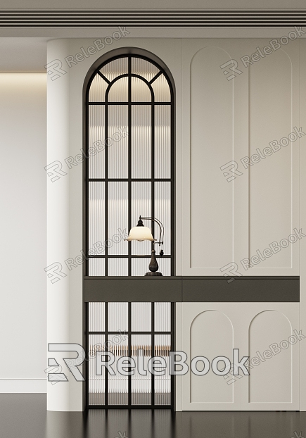 French glass porch partition model