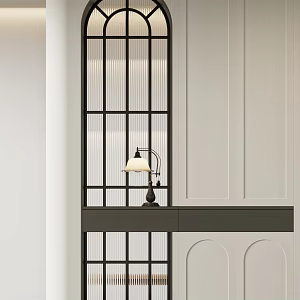 French glass porch partition 3d model