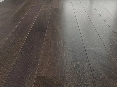 High Quality Dark Wooden Flooring With Natural Grain Texture And Shiny Surface For Modern Homes 3d model