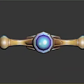 Colorful Fantasy Sword With Blue Purple Gradient And Decorative Hilt Design