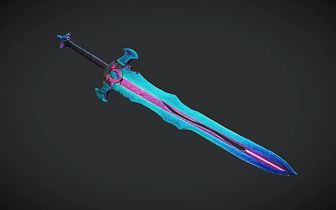 Modern Sword Long Sword Fantasy Sword Weapon 3d model