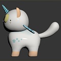 Modern Game Character Angel Cat Cartoon Cat 3d model