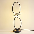 Modern Table Lamp With Twisted Spiral Shape White Light Strip And Sleek Lines