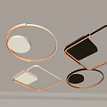 Modern Ceiling Lights With Geometric Shapes LED Light Strips And Minimalist Design Styles
