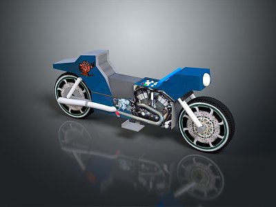 Motorcycle Two-wheeled Motorcycle Cross-country Motorcycle Road Race Motorcycle Motor Vehicle Transport 3d model