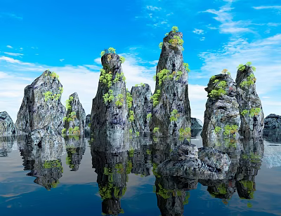 Stone Forest Stone Rock 3d model Stone Forest Stone Rock 3d model