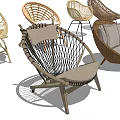 Stylish Woven Leisure Chairs With Various Rattan Designs For Outdoor Indoor Use