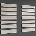 Decorative Line Molding Various Styles White Light Gray For Interior Design 3d model