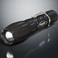 Police Black Flashlight With Modern Sleek Design And Bright LED Light