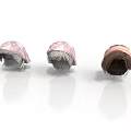 Three Patterned Hair Turbans in Pink and Brown for Daily Use