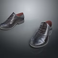 Shiny Black Formal Leather Shoes With Lace Up Design And Smooth Soles