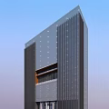 Modern Hotel Building Exterior Design With Vertical Lines And Sleek Facade