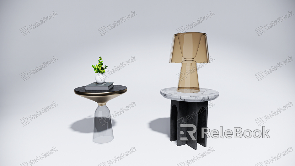 Light Luxury Round Table Coffee Table model